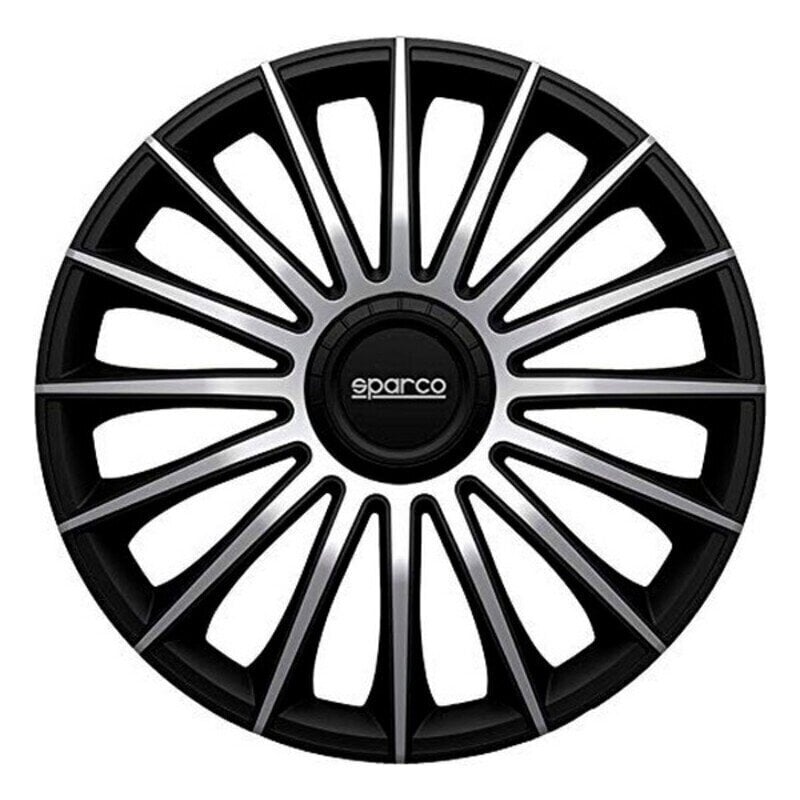 Mototransporta pārsegs Sparco Torino CS5 Melns Sudrabains 15" (4 uds) cena un informācija | Dekoratīvie diski | 220.lv