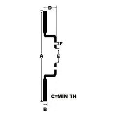 Bremžu diski Black Diamond KBD024COM Ciets Frontāls 12 Strīpas цена и информация | Авто принадлежности | 220.lv