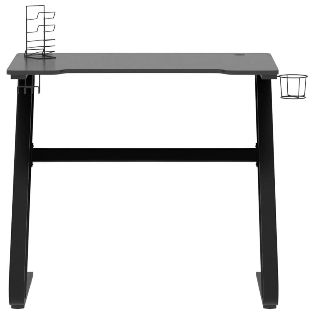 Spēļu galds ar ZZ veida kājām vidaXL, 90x60x75cm, melns cena un informācija | Datorgaldi, rakstāmgaldi, biroja galdi | 220.lv