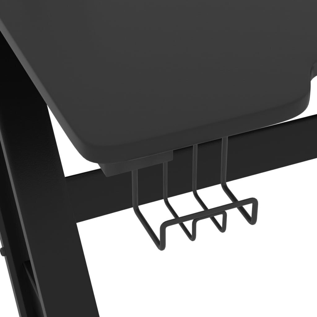 Spēļu galds ar ZZ veida kājām vidaXL, 90x60x75cm, melns cena un informācija | Datorgaldi, rakstāmgaldi, biroja galdi | 220.lv