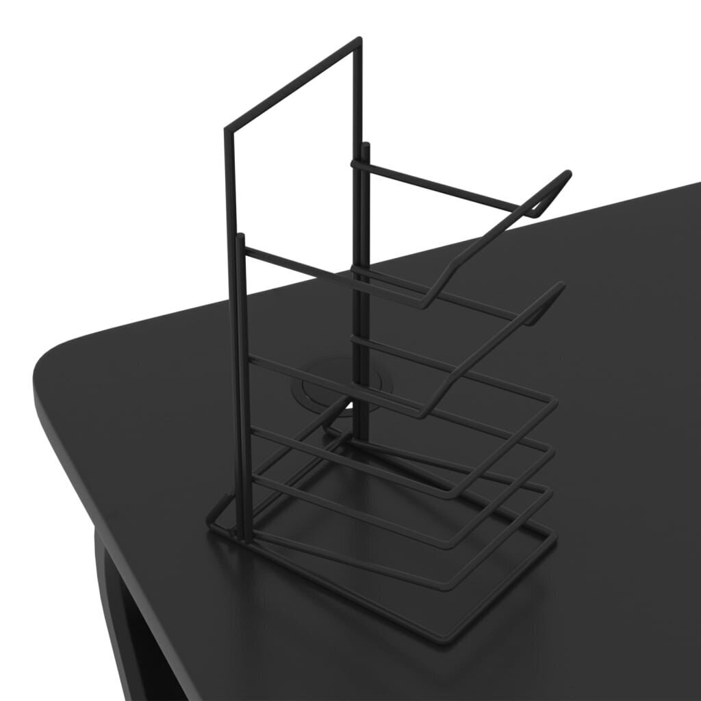 Spēļu galds ar ZZ veida kājām vidaXL, 110x60x75cm, melns cena un informācija | Datorgaldi, rakstāmgaldi, biroja galdi | 220.lv
