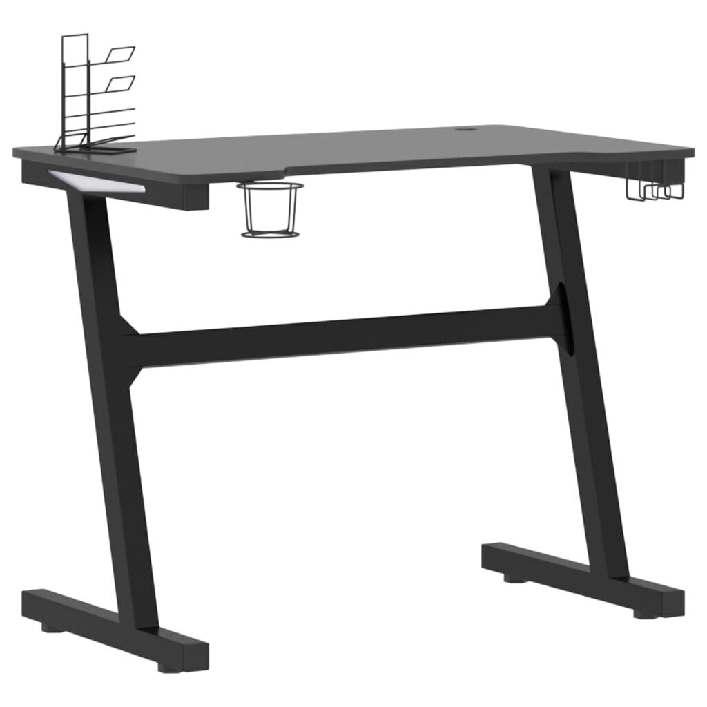 Spēļu galds ar Z veida kājām vidaXL, 90x60x75cm, melns cena un informācija | Datorgaldi, rakstāmgaldi, biroja galdi | 220.lv