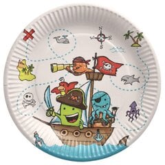 Papīra šķīvji - Pirate crew, d23 cm, 10 gab., 0.131kg/iepak. cena un informācija | Vienreizējie trauki | 220.lv