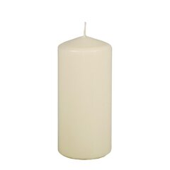 Свеча цилиндрическая, кремовая, 6x15 см цена и информация | Подсвечники, свечи | 220.lv
