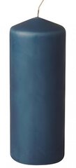 Свеча цилиндрическая, 8х18 см, горит 55 часов, темно-синяя цена и информация | Подсвечники, свечи | 220.lv