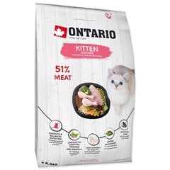 Barība kaķēniem - Ontario SP Cat Kitten Chicken, 6,5 kg cena un informācija | Sausā barība kaķiem | 220.lv