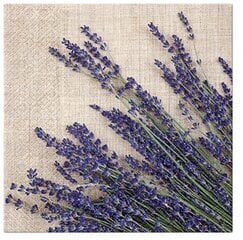 Salvetes, 33x33 cm, lavender sheaf cena un informācija | Galdauti, salvetes | 220.lv
