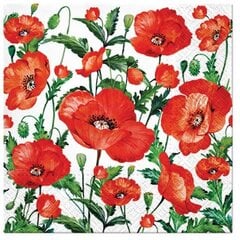Salvetes, 33x33 cm, flanders poppy cena un informācija | Galdauti, salvetes | 220.lv