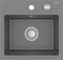 Granīta virtuves izlietne Mexen Milo ar jaucējkrānu un sifonu, Grey+Chrome цена и информация | Virtuves izlietnes | 220.lv