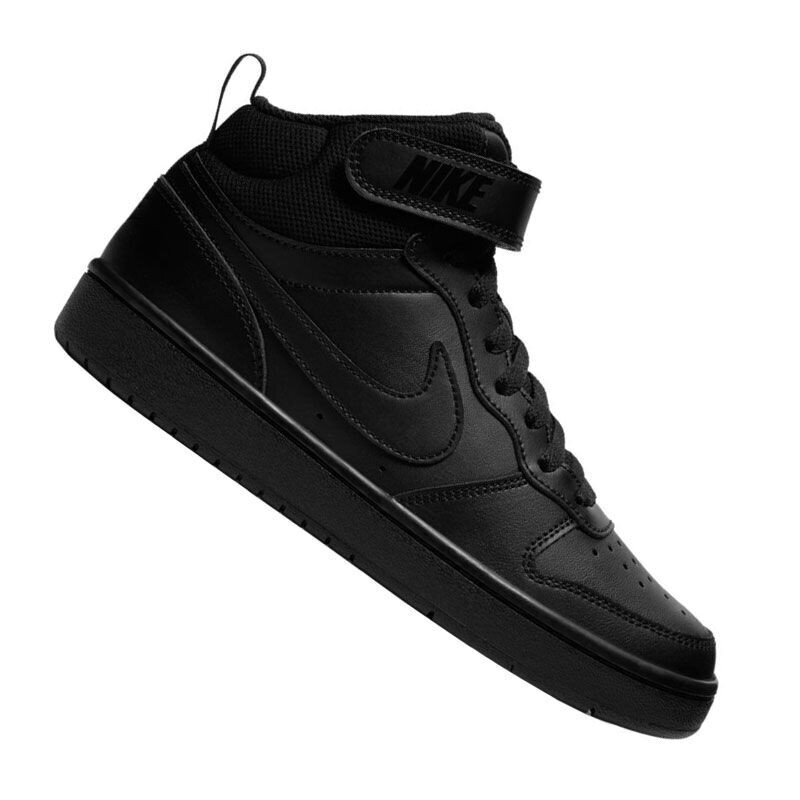 Nike Apavi Court Borough Mid 2 Black цена и информация | Sporta apavi bērniem | 220.lv