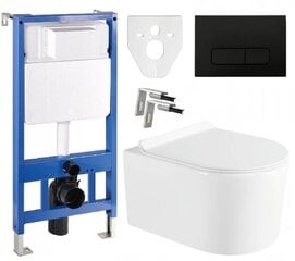 Рама для туалета скрытого монтажа Mexen 5in1 Fenix Slim 6/4 L, 4,5/3 L, 8 см с унитазом Sofia Rimless Slim цена и информация | Унитазы | 220.lv
