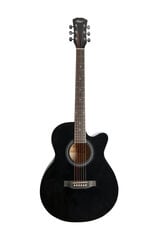 Акустическая гитара Aiersi SG027 C 40" черная цена и информация | Гитары | 220.lv