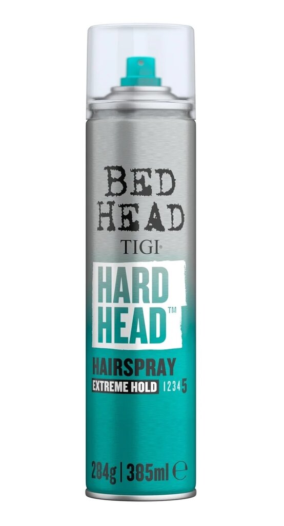 Ļoti stipras fiksācijas matu laka Tigi Bed Head Hard Head Hairspray 385 ml цена и информация | Matu veidošanas līdzekļi | 220.lv