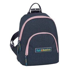 Ikdienas mugursoma Fun & Basics, rozā/tumši zila цена и информация | Школьные рюкзаки, спортивные сумки | 220.lv