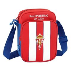 Pleca soma Real Sporting de balta/sarkana cena un informācija | Skolas somas | 220.lv