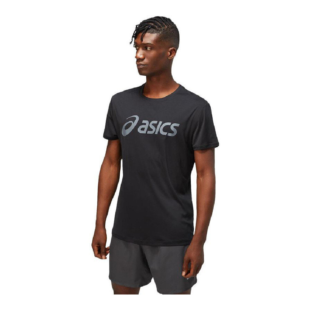 Vīriešu krekls ar īsām piedurknēm, Asics Core, Melns cena un informācija | Vīriešu T-krekli | 220.lv