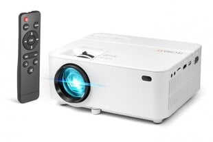 Projektor Technaxx Mini LED Beamer TX-113 FullHD 1080p mini projector with powerful 1800 lumens LED lamp and multimedia player. Size n2W stereo speakers from 32 "to 176". Long lamp life 40,000 hours. Connection to computer / laptop, tablet, smartphone and game consoles via AV, VGA or HDMI. Play video, photo and audio files from USB, MicroSD or external HDD. Remote control цена и информация | Проекторы | 220.lv