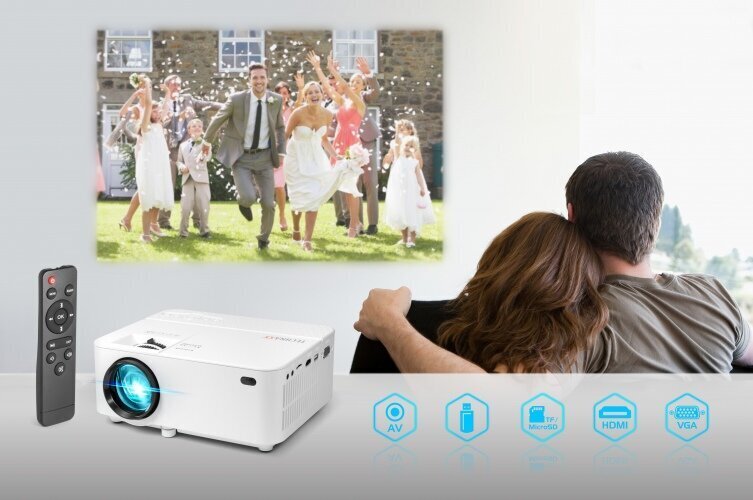 Projektors Technaxx Mini LED Beamer TX-113 FullHD 1080p цена и информация | Projektori | 220.lv