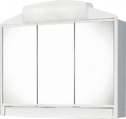 Vannasistabas skapis ar spoguli 59x51x16, 2x25W, RANO balts цена и информация | Vannas istabas spoguļi | 220.lv