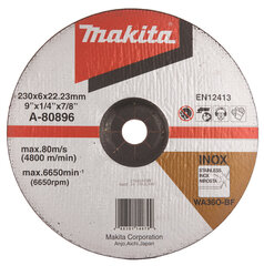 Шлифовальный круг Makita A-80896, 230х6 мм, нержавеющая сталь / сталь  цена и информация | Механические инструменты | 220.lv