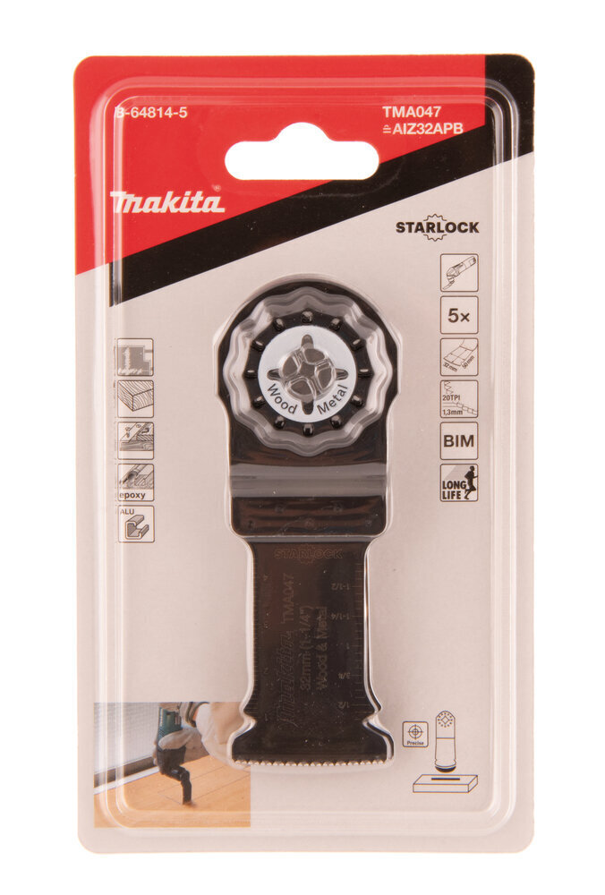 B-64814-5 Iegremdējams MULTITOOL zāģa asmens 32mm Makita cena un informācija | Rokas instrumenti | 220.lv