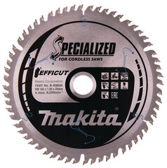 Отрезной диск Makita Efficut T60 165x20 мм, 10° цена и информация | Механические инструменты | 220.lv
