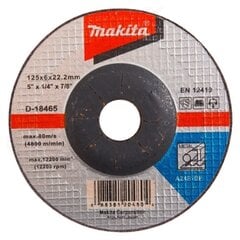 D-18465 Slīpripa 125X6mm A24R metālam Makita цена и информация | Механические инструменты | 220.lv