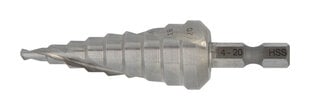 D-40157 Pakāpjveida urbis (spirālveida) 4-20mm, garums 75/53mm, urbja kāts 1/4" Makita cena un informācija | Rokas instrumenti | 220.lv