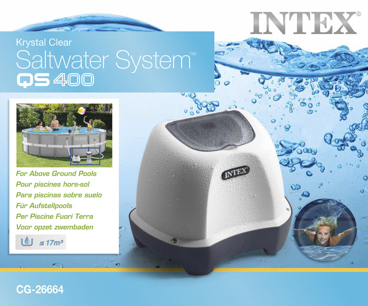 Baseina filtrs Intex QS400 Krystal Clear Saltwater System cena un informācija | Baseina filtri | 220.lv