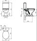 Kompakts tualetes pods ar bidē funkciju + sēdeklis , horizontāla izvade цена и информация | Tualetes podi | 220.lv