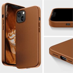 Защитный чехол для Apple iPhone 13, экокожа, веганская кожа, brown (caramel) цена и информация | Чехлы для телефонов | 220.lv