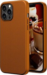 Защитный чехол для Apple iPhone 12/12 Pro, экокожа, веганская кожа, brown (caramel) цена и информация | Чехлы для телефонов | 220.lv