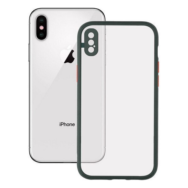 KSIX Duo Soft, paredzēts iPhone X/XS Zaļš cena un informācija | Telefonu vāciņi, maciņi | 220.lv