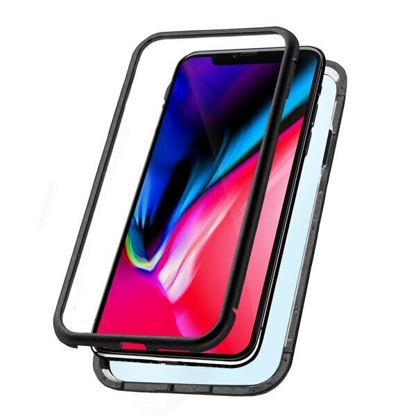 KSIX Magnetic, paredzēts iPhone Xs Max, melns, 2 gab. cena un informācija | Telefonu vāciņi, maciņi | 220.lv