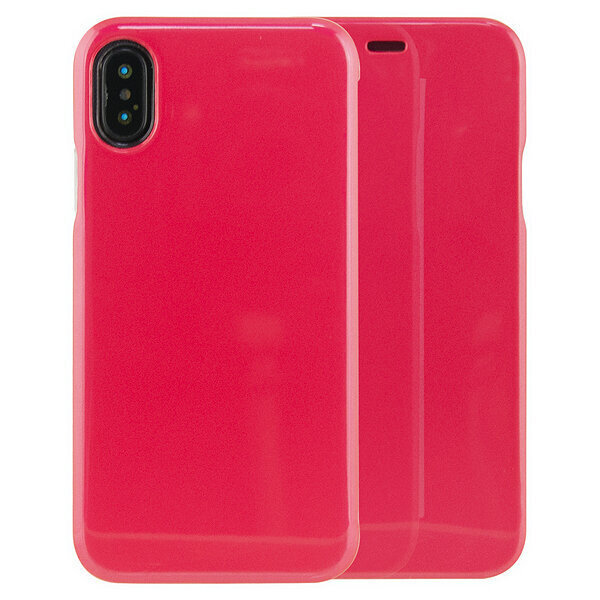KSIX Folio Hard Case, paredzēts iPhone X/XS, rozā cena un informācija | Telefonu vāciņi, maciņi | 220.lv