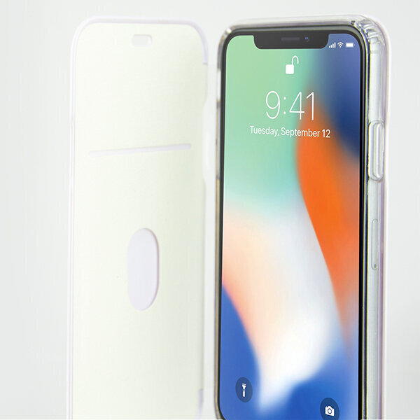 KSIX Folio Hard Case, paredzēts iPhone X/XS, balts cena un informācija | Telefonu vāciņi, maciņi | 220.lv