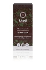 Растительная каштановая краска для волос NUT BROWN (Natural hazel), Khadi Naturprodukte, 100г цена и информация | Краска для волос | 220.lv