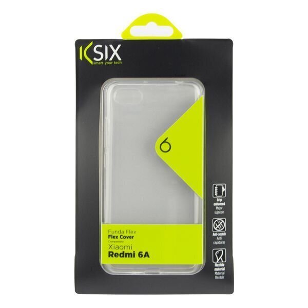 KSIX Flex TPU, paredzēts Xiaomi Redmi 6a, caurspīdīgs cena un informācija | Telefonu vāciņi, maciņi | 220.lv