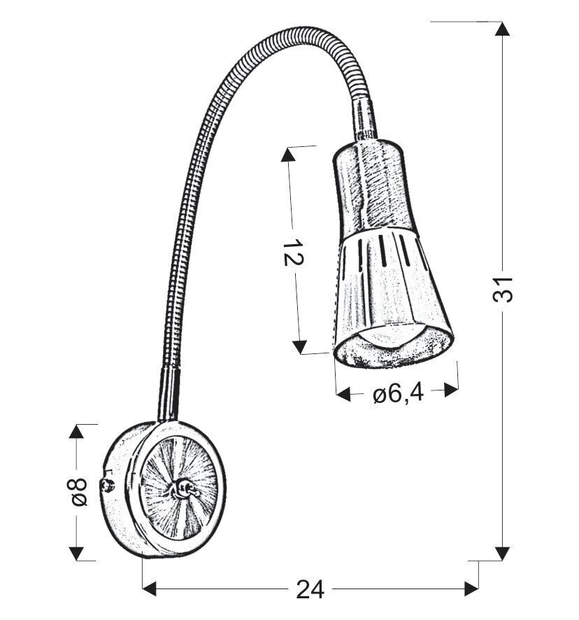 Candellux sienas lampa Arena цена и информация | Sienas lampas | 220.lv