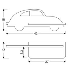 Candellux lighting светильник Kids Car 21-85078 цена и информация | Настенные светильники | 220.lv