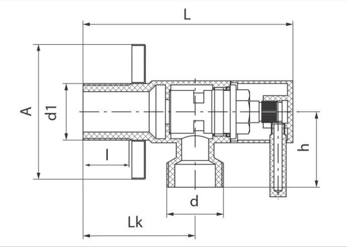 Leņķa vārsts/ventilis 1/2"-3/8" krānam ar keramikas galviņu, zelta cena un informācija | Santehnikas savienojumi, ventiļi | 220.lv