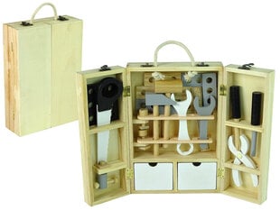 Деревянный набор инструментов мастерской в чемодане цена и информация | Игрушки для мальчиков | 220.lv