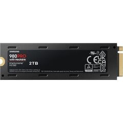 Samsung 980 PRO Heatsink M.2 NVMe SSD (MZ-V8P1T0CW), 2 TB, PCIe 4.0 cena un informācija | Iekšējie cietie diski (HDD, SSD, Hybrid) | 220.lv