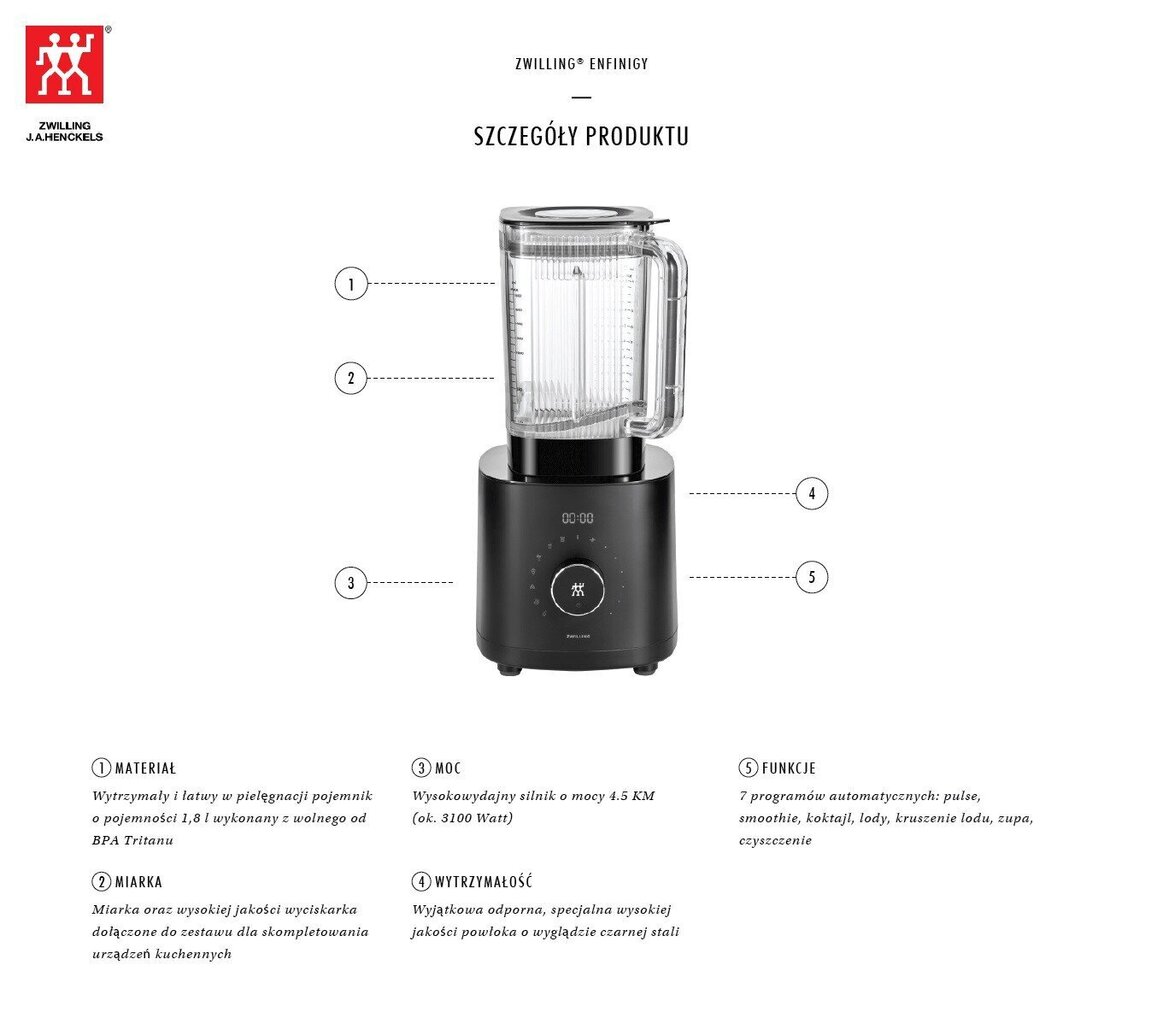 Zwilling Enfinigy 53001-001-0 cena un informācija | Smūtiju blenderi | 220.lv