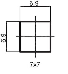 Смесительный клапан 1 / 2 Cross 7×7, 664026 RUBINETA цена и информация | Аксессуары для душа, смесителей | 220.lv