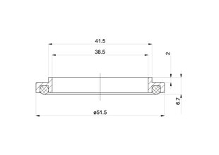 Jaucējkrāna pamatne 51,5 x 35 mm, 636048 RUBINETA cena un informācija | Aksesuāri jaucējkrāniem un dušai | 220.lv