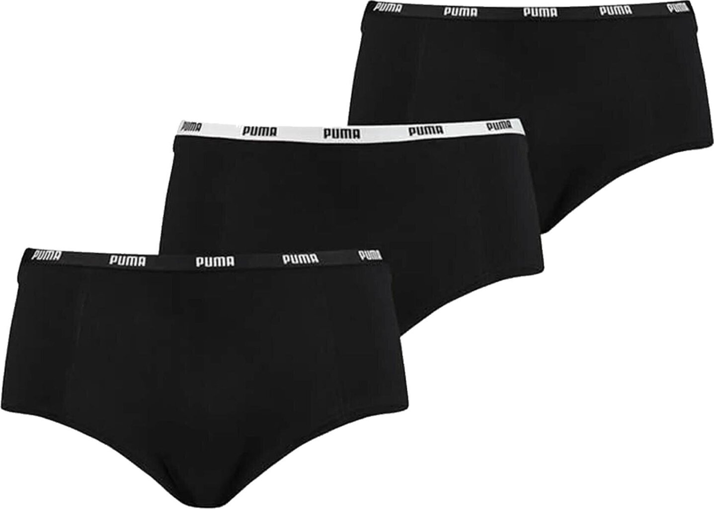 Melnas biksītes sievietēm Puma Mini shorts 3 pack 503006001-200-XS цена и информация | Sieviešu biksītes | 220.lv