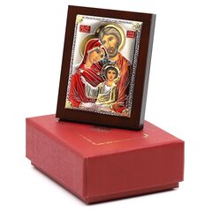 Maza ikona - Svētā ģimene. Apsudrabots .999. Krāsu versija. Andcross Art Co. 6x4 cena un informācija | Baznīcas piederumi | 220.lv