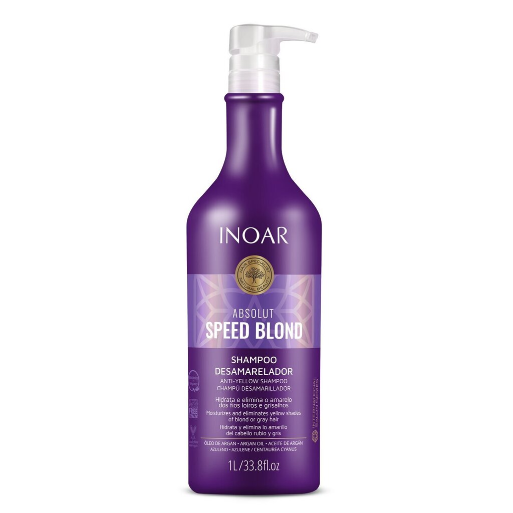 Šampūns gaišiem matiem Inoar Speed Blond, 1000 ml цена и информация | Šampūni | 220.lv
