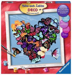 Krāsojama glezna Ravensburger, 30X30cm "Taureņi", Li R29022 cena un informācija | Gleznas pēc numuriem | 220.lv